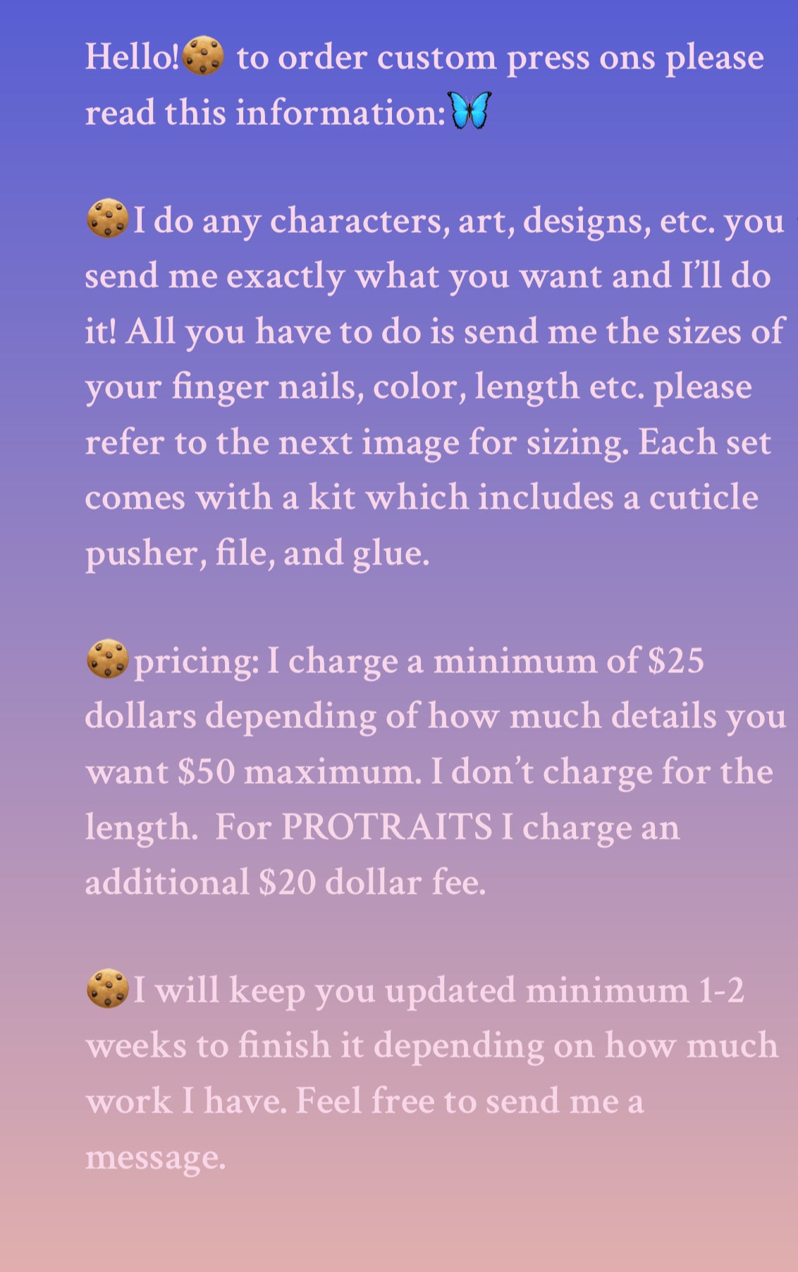 Custom press on nails
